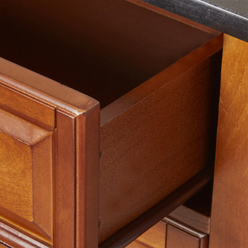 Three Posts™ Royce Granite Kitchen Island & Reviews Wayfair